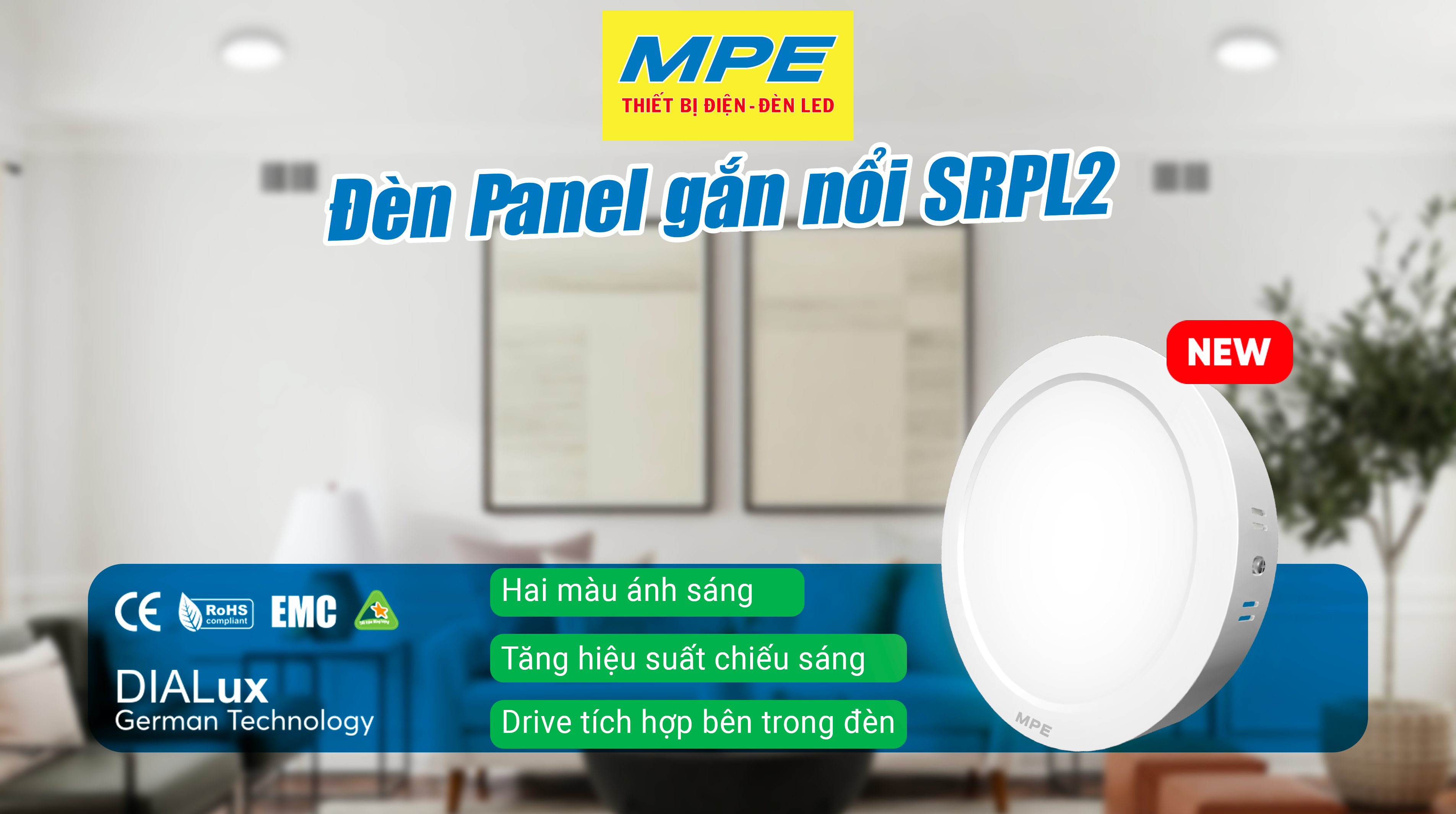 Đánh giá sản phẩm LED PANEL TRÒN ỐP NỔI MPE - SRPL2