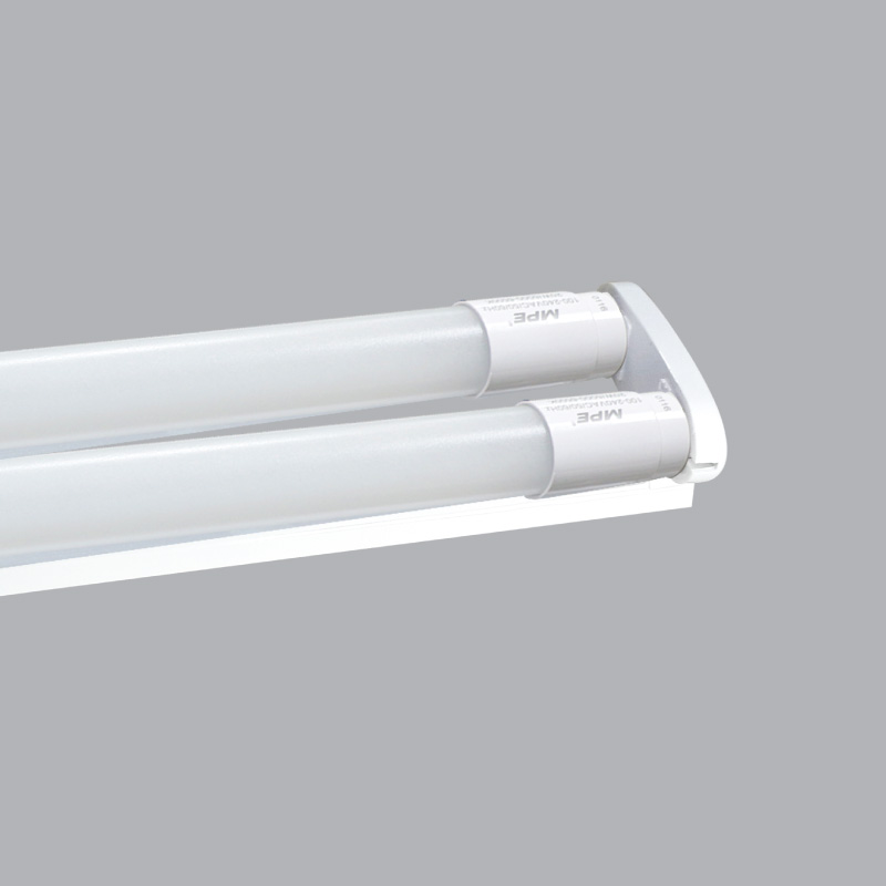 Luminaire set for T8 glass tube with double bulb MPE 60cm