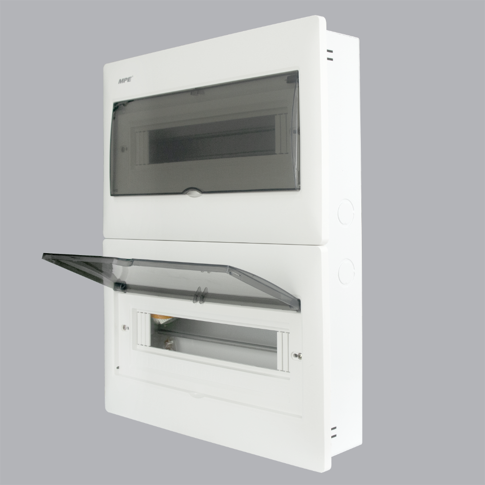 Wall-mounted electrical cabinet contains MCB TS-32