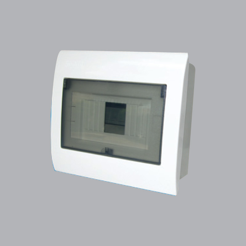 Wall-mounted electrical cabinet contains MCB T4