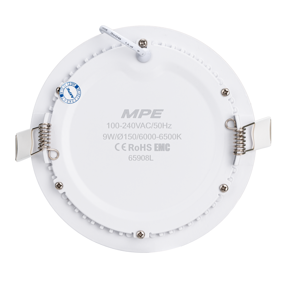 LED Panel âm trần nhôm viền vàng mặt tròn 9W ánh sáng trắng RPL-9T/G ...