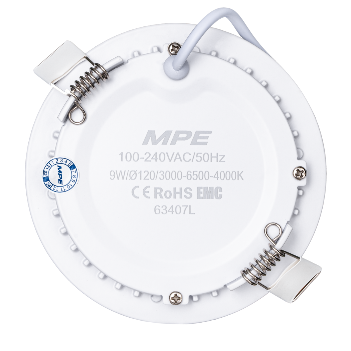 LED Panel âm trần nhôm viền bạc mặt tròn 9W phi nhỏ - 3 chế độ màu RPL ...