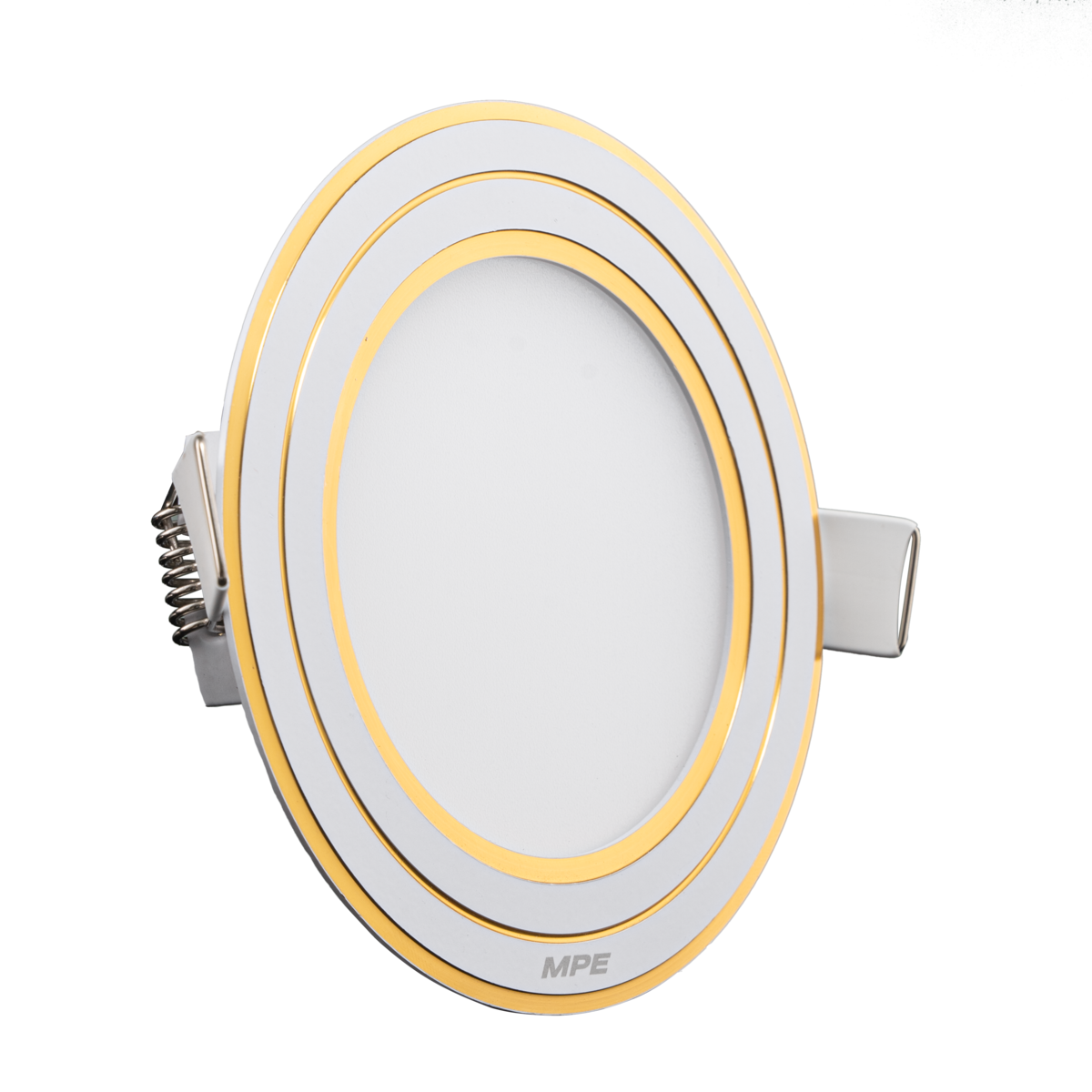 LED Panel âm trần nhôm viền vàng mặt tròn 9W phi nhỏ - 3 chế độ màu RPL ...