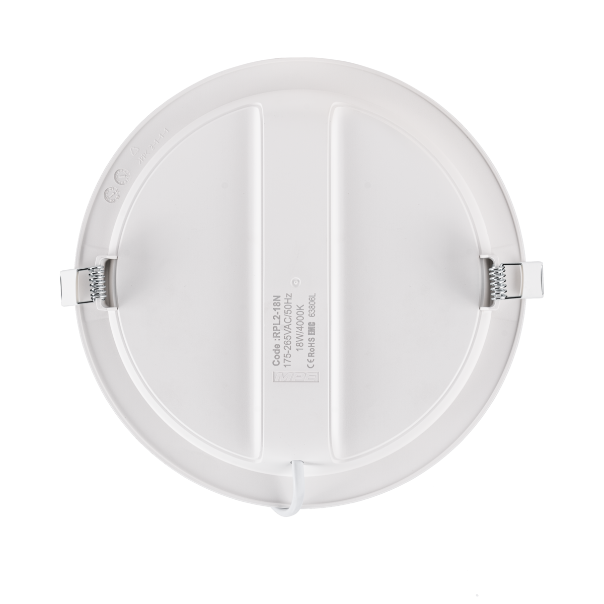 LED Panel âm trần nhựa mặt tròn 18W ánh sáng trung tính RPL2-18N - đèn ...