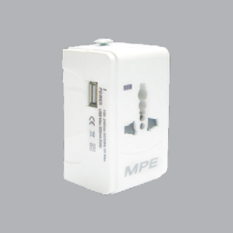 Travel socket with built-in USB TA2 port